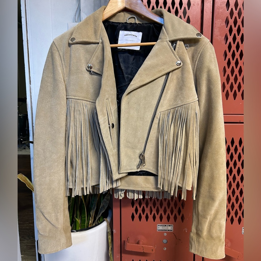 Understated Leather Fringe Jacket